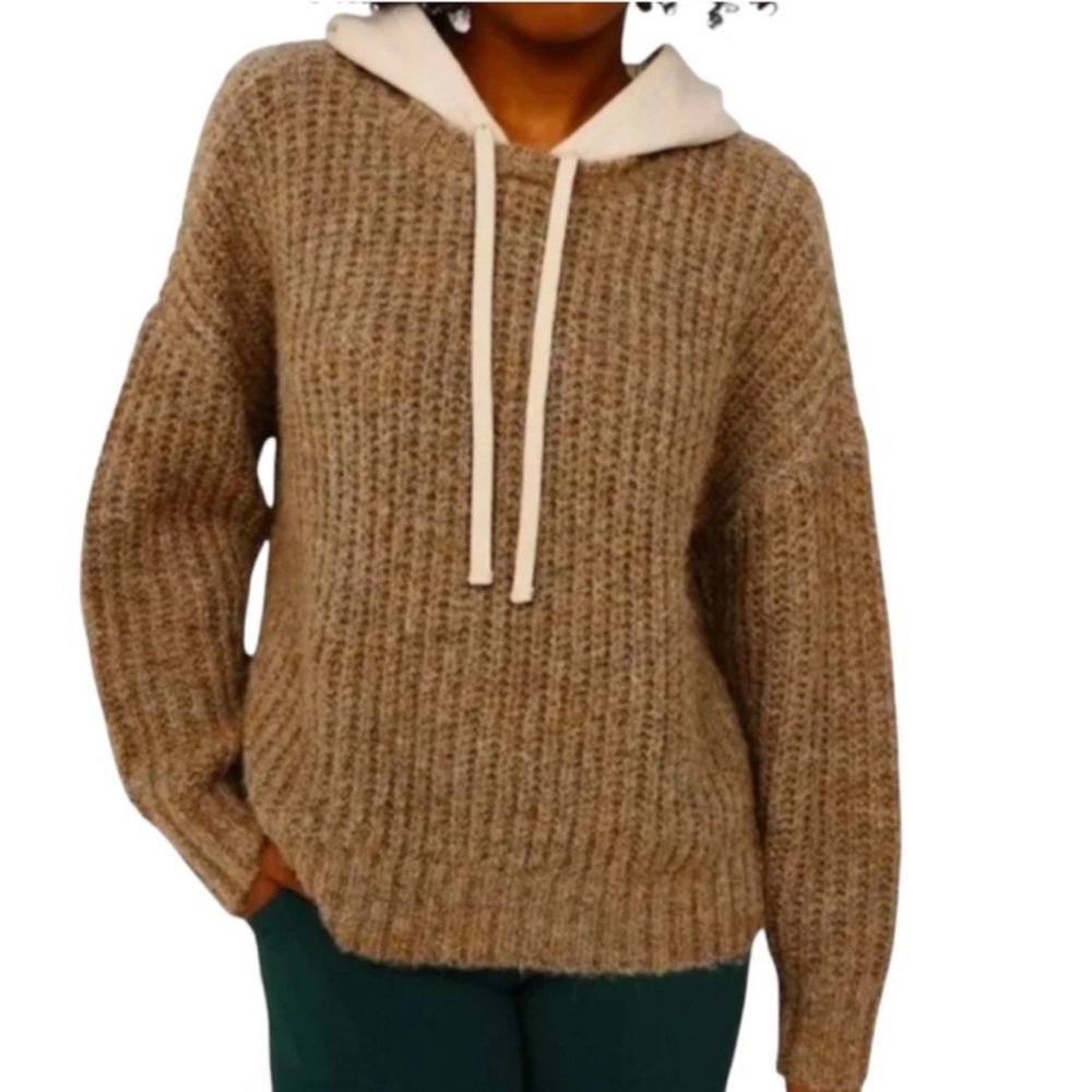 Offline by Aerie Fuzzy Hooded Pullover Sweater